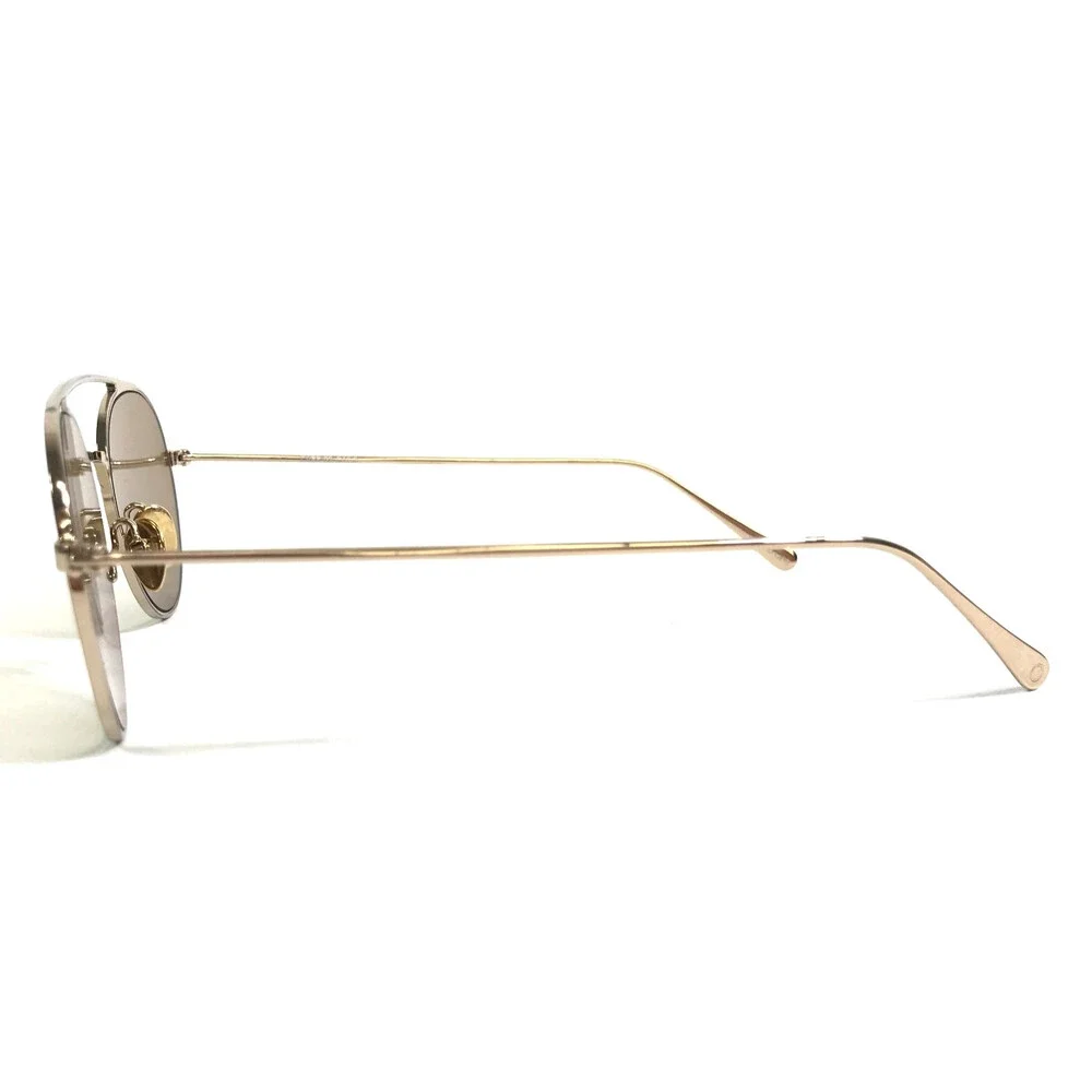 Article One Sunglasses CARR 02 Shiny Gold Round Frames with Gold Lenses